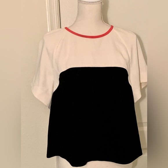 Rachel Roy Two Tone Short-Sleeve Blose - Picture 4 of 6